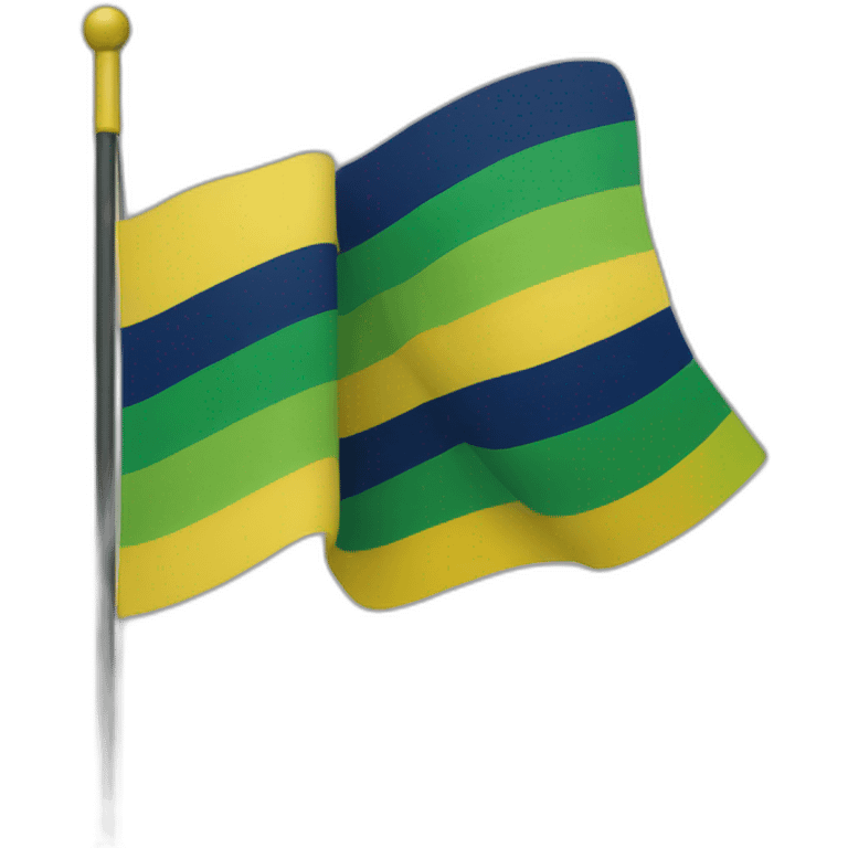 Flag horizontal yellow, dark blue and green emoji