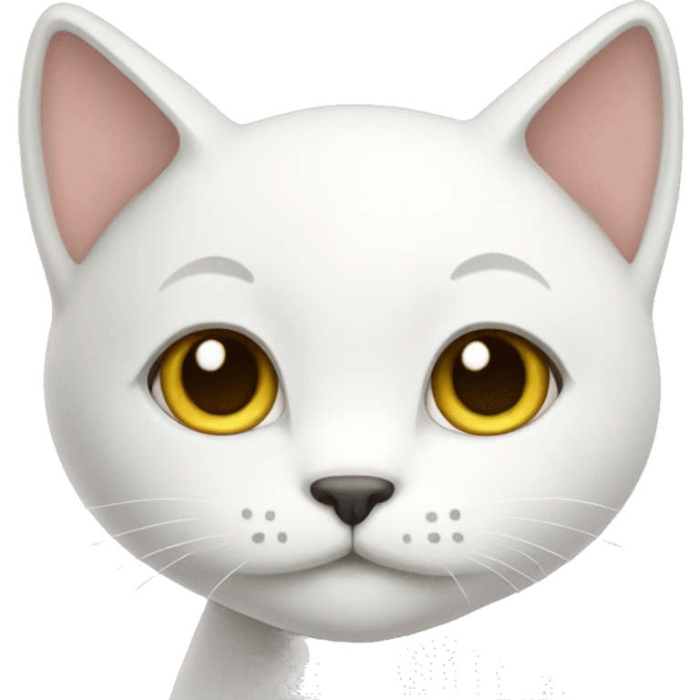 Cute white cat emoji