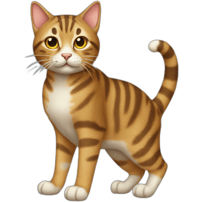 tabby cat full body emoji