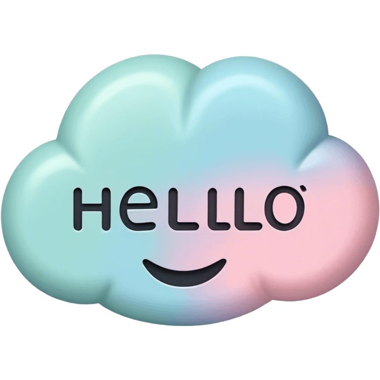 pastel sign say "hello" emoji