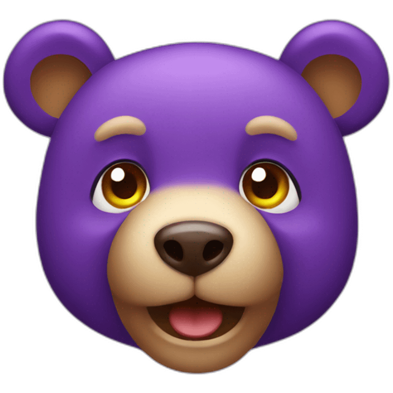 Purple cute bear emoji