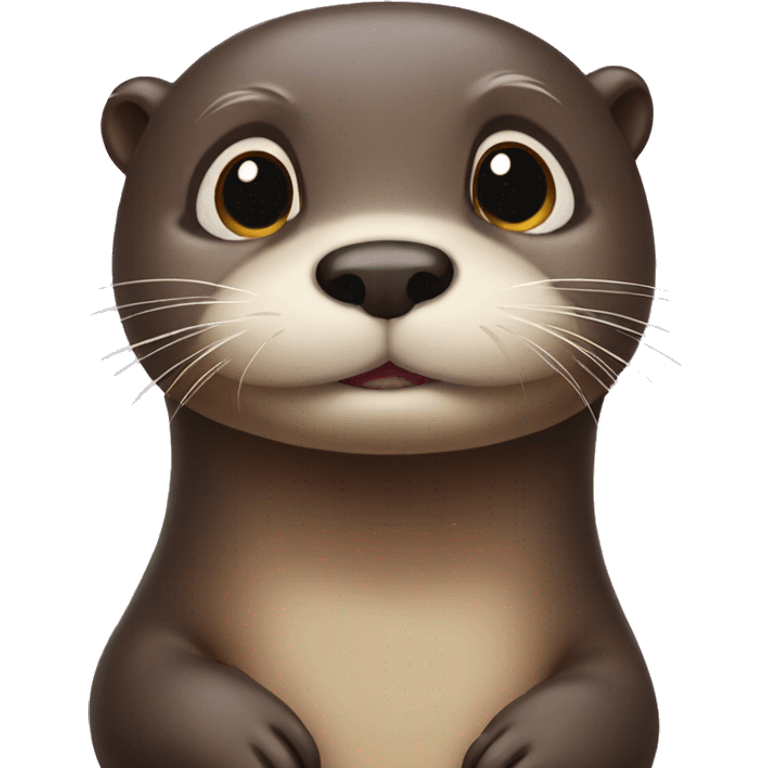 otter holding his face looking adorable and cute emoji