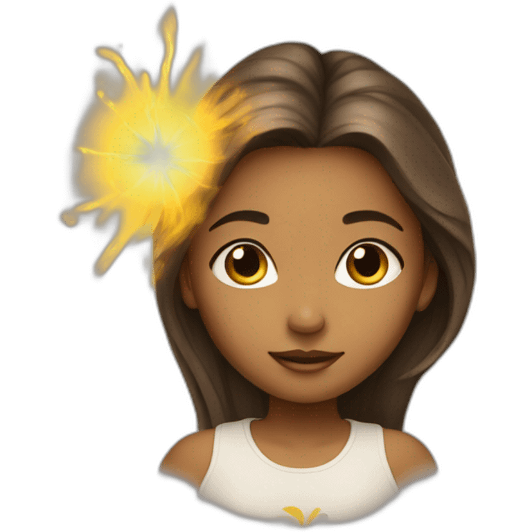 Girl in spiritual energy  emoji