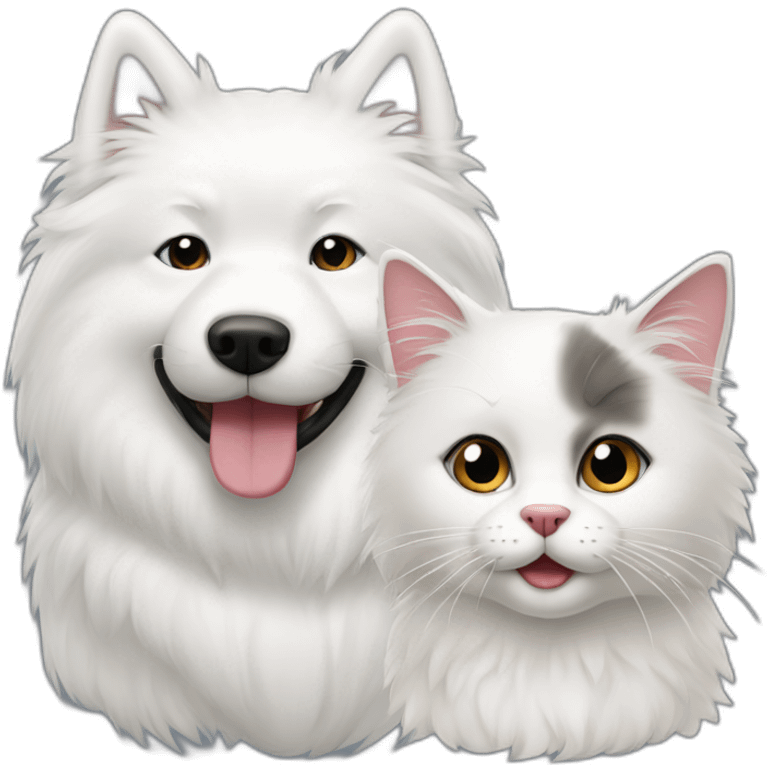 samoyed and ragdoll cat emoji