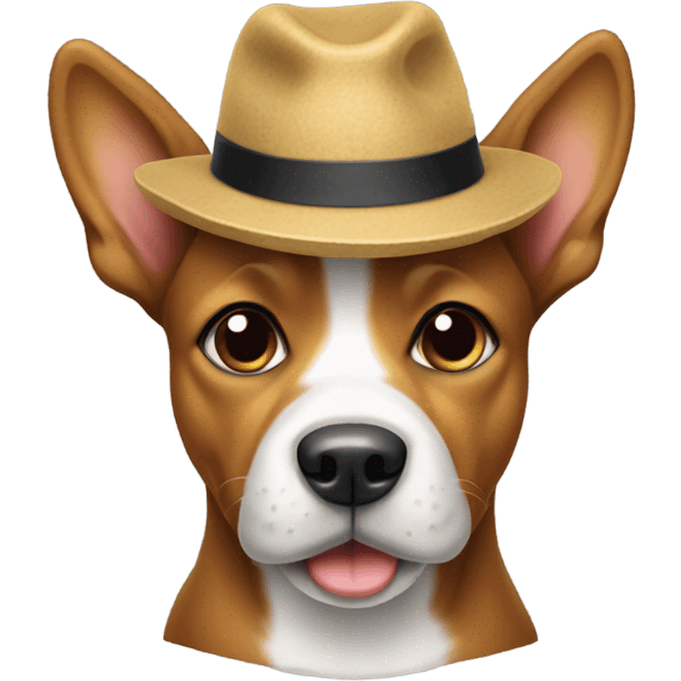 Dog wearing a hat emoji