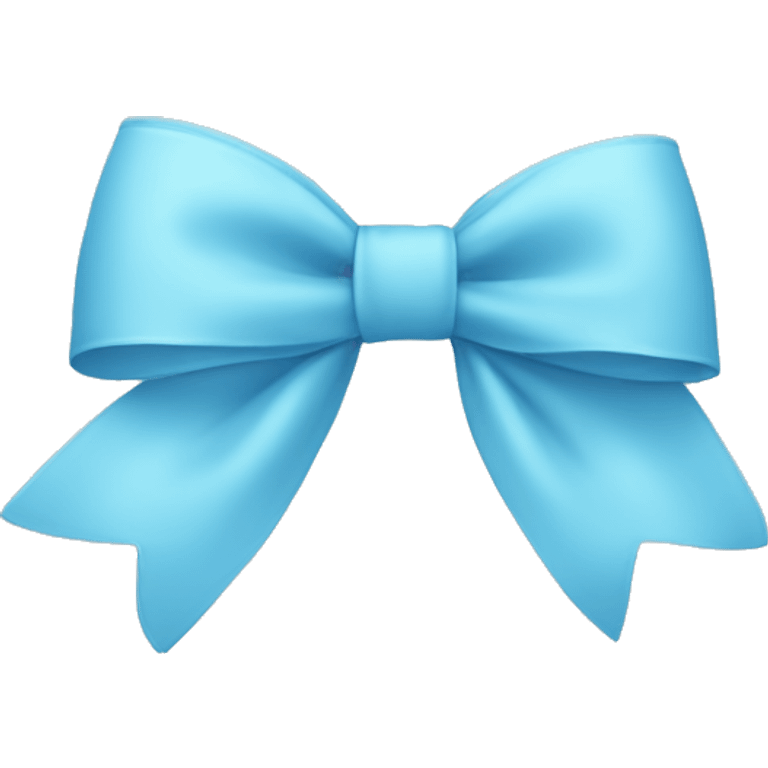 Light blue bow on light blue bow emoji