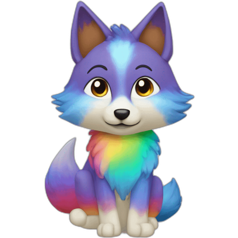 Renard arc-en-ciel emoji