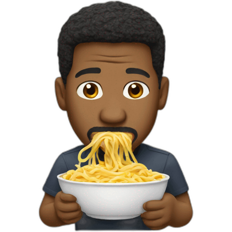 Denzel Washington eating pasta emoji