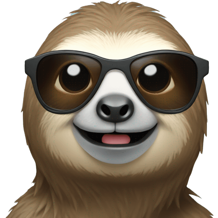 Sloth wearing sunglasses emoji