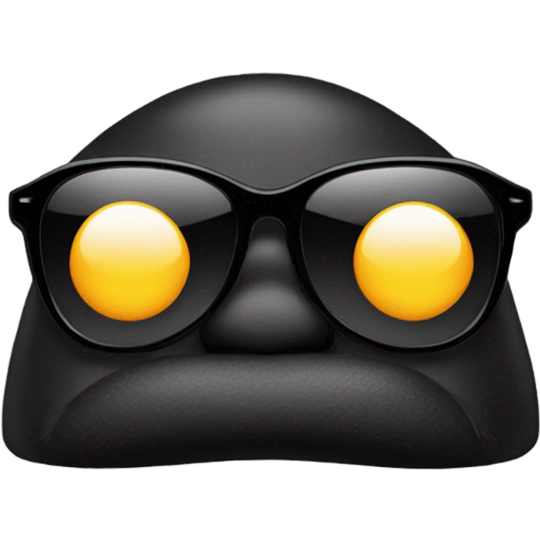 a large black man's foot with a face and sunglasses on it emoji