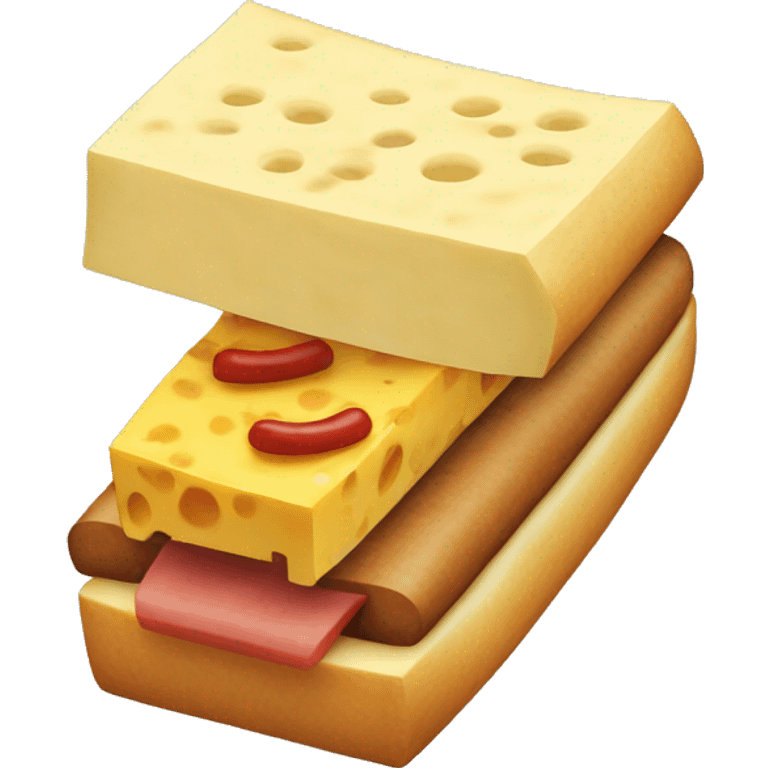 Minecraft cheese and hot dog  emoji