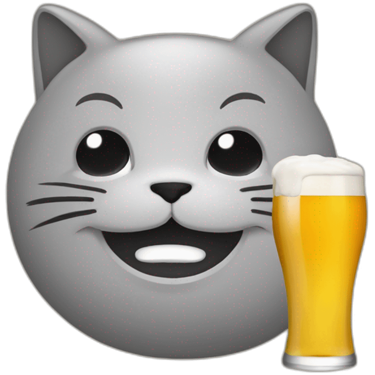 Chat qui boit une bière  emoji