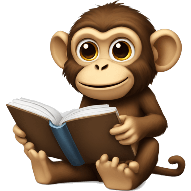 Monkey with book emoji