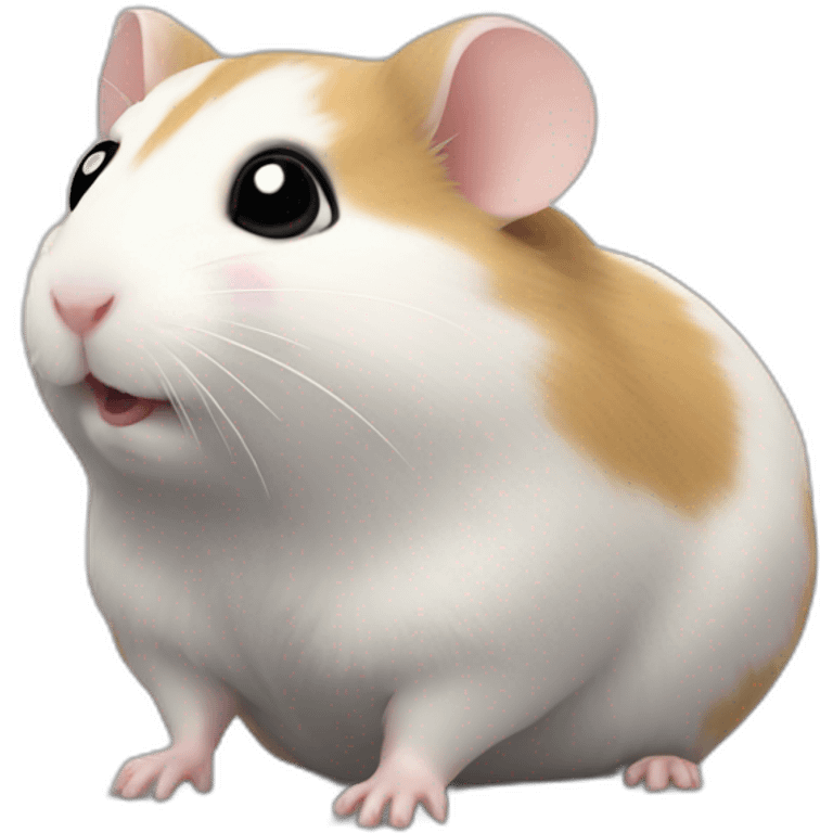 Hamster gris haciendo flecciones  emoji