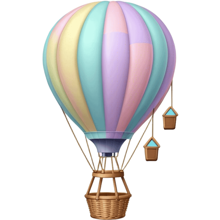 pastel hot air balloon  emoji