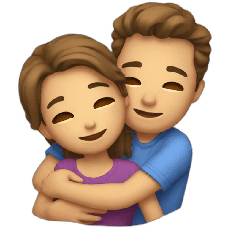 Couples cuddling emoji