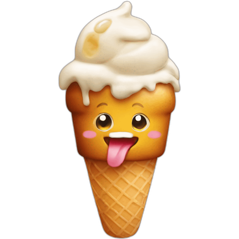 icecream with chicken emoji