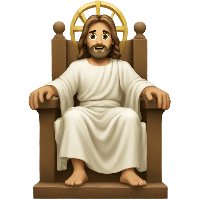 Jesus sitting on throne  emoji