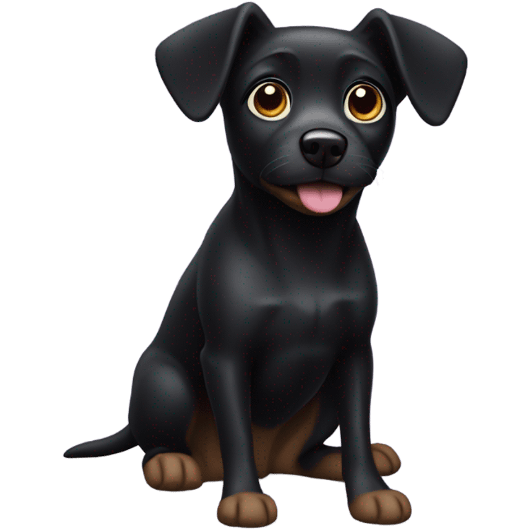 Small black dog  emoji