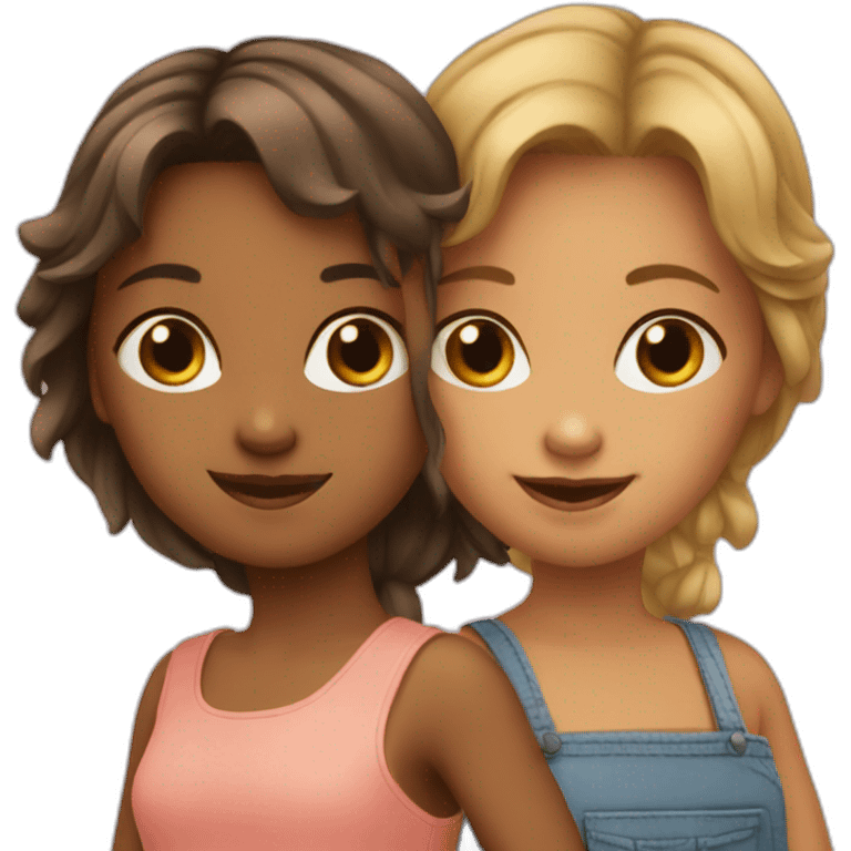 Deux petits filles  emoji