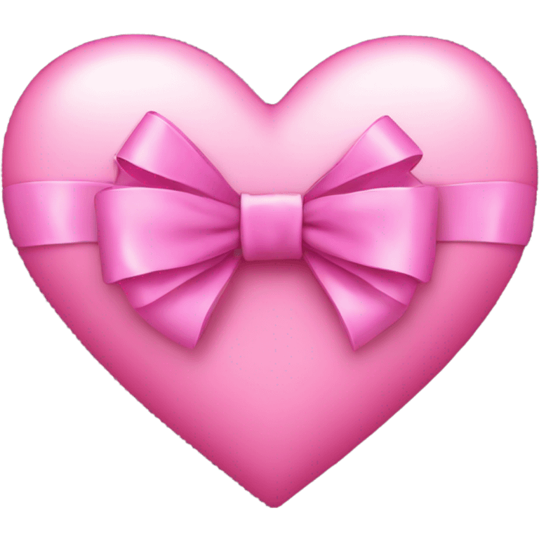 Pink heart with a bow  emoji