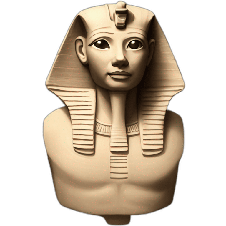 Buste réaliste du sphinx emoji