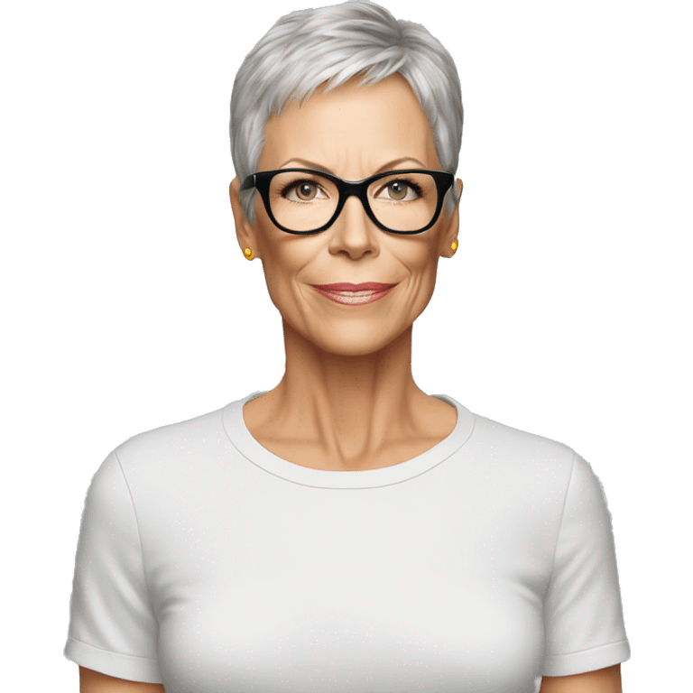 Jamie Lee Curtis wearing tee emoji