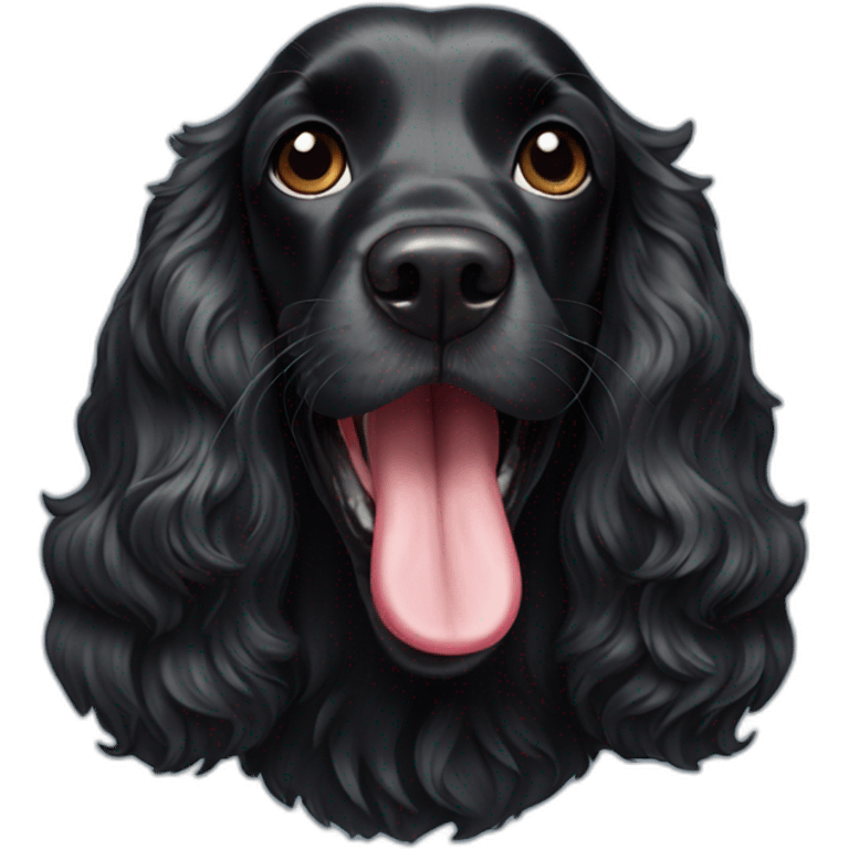 black-cocker-spaniel-tongue-out emoji