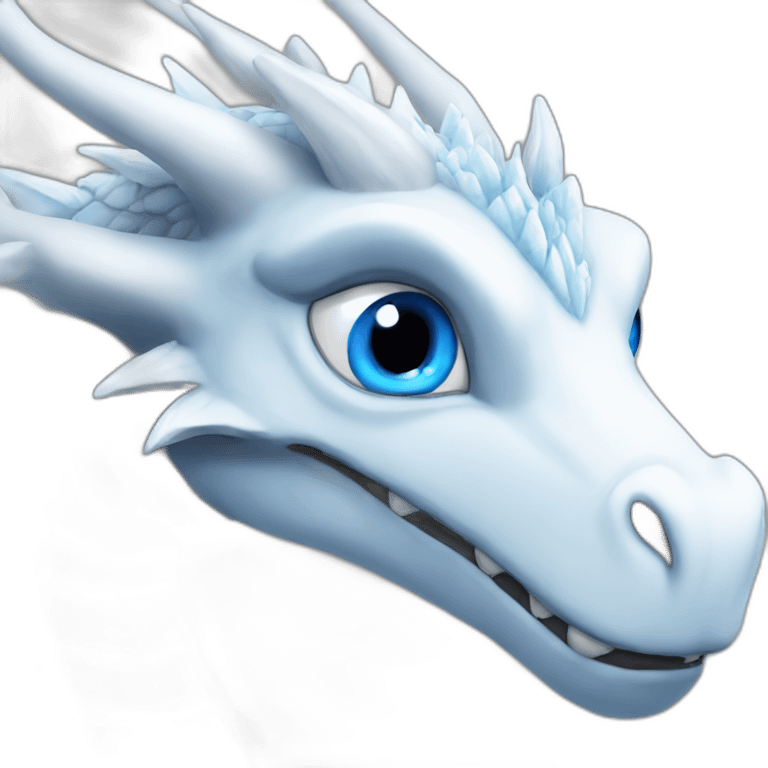 White Dragon with a Blue eyes emoji