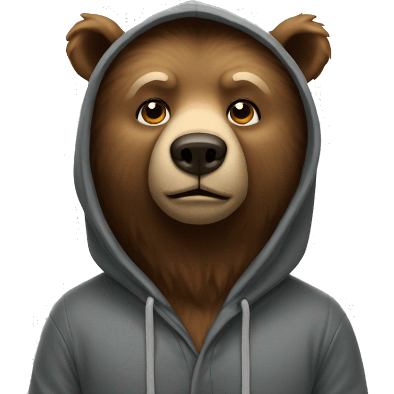 Bear with hoodie emoji