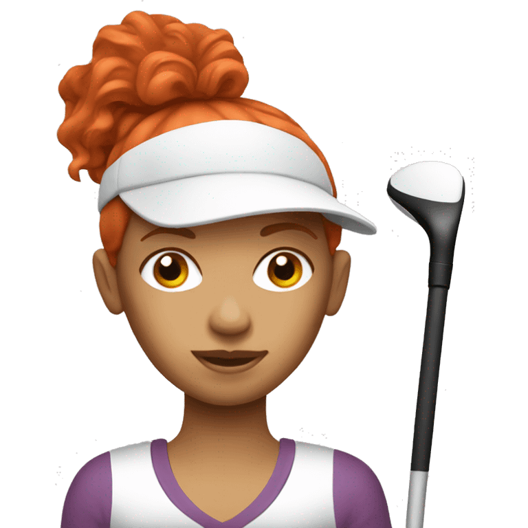 Red hair lady golf cart emoji