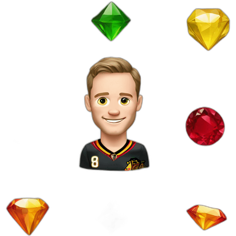 Jonathan Toews as rainbow diamond ring emoji