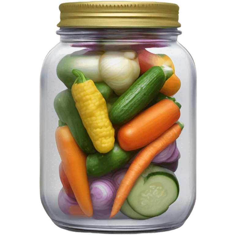 pickeled vegetables in a jar emoji