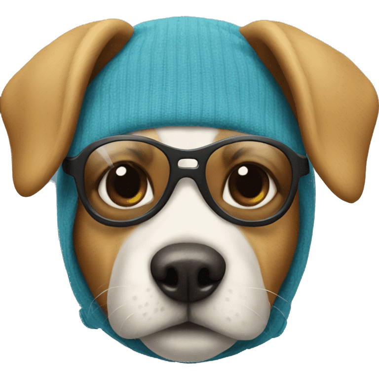 Dog wearing a ski mask  emoji