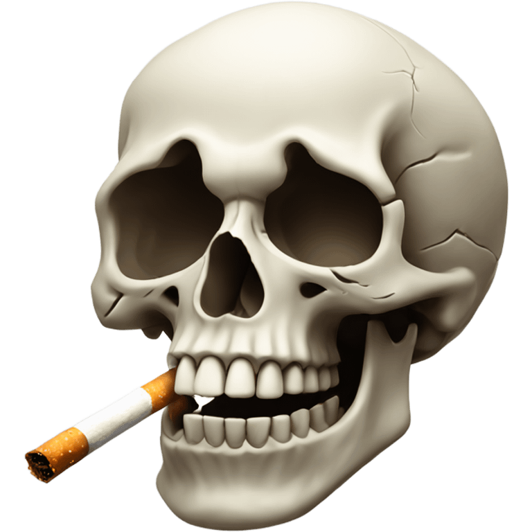 Skull smoking 100  emoji