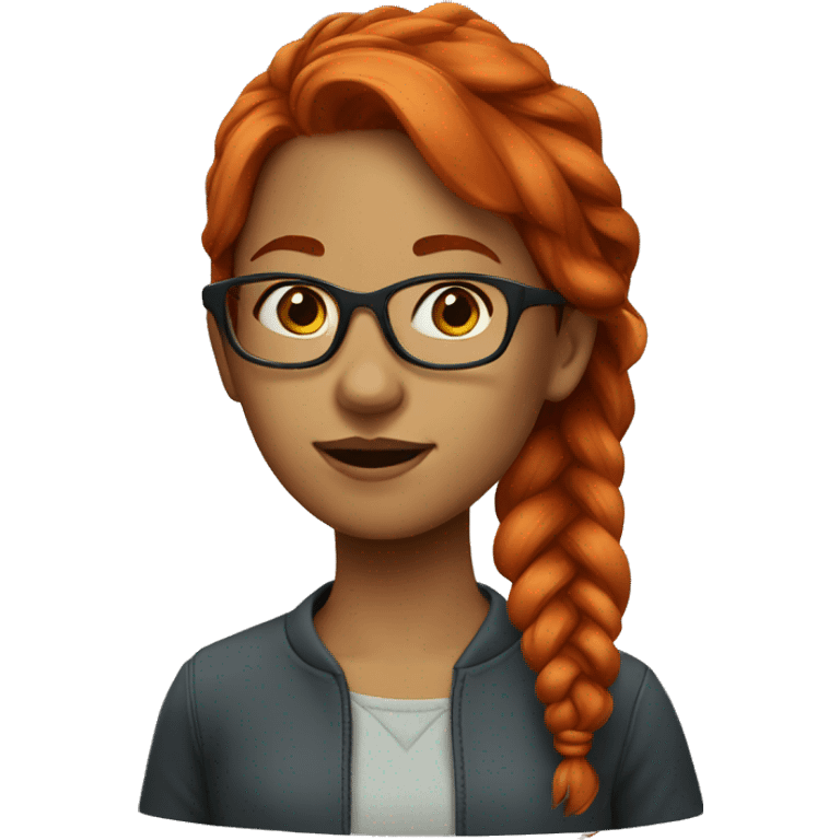 red-haired girl with glasses emoji