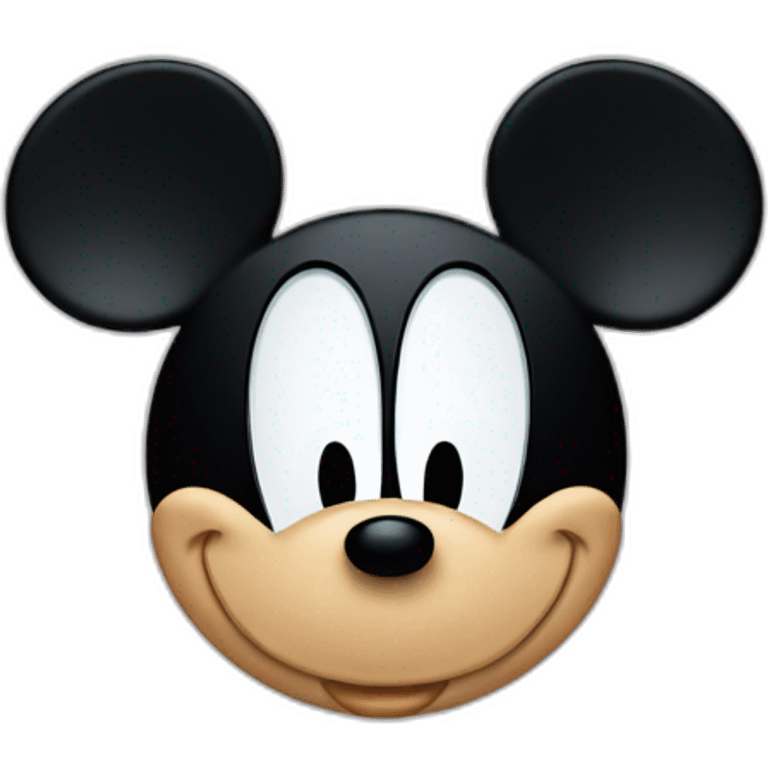 Mickey Mouse with an angry face emoji