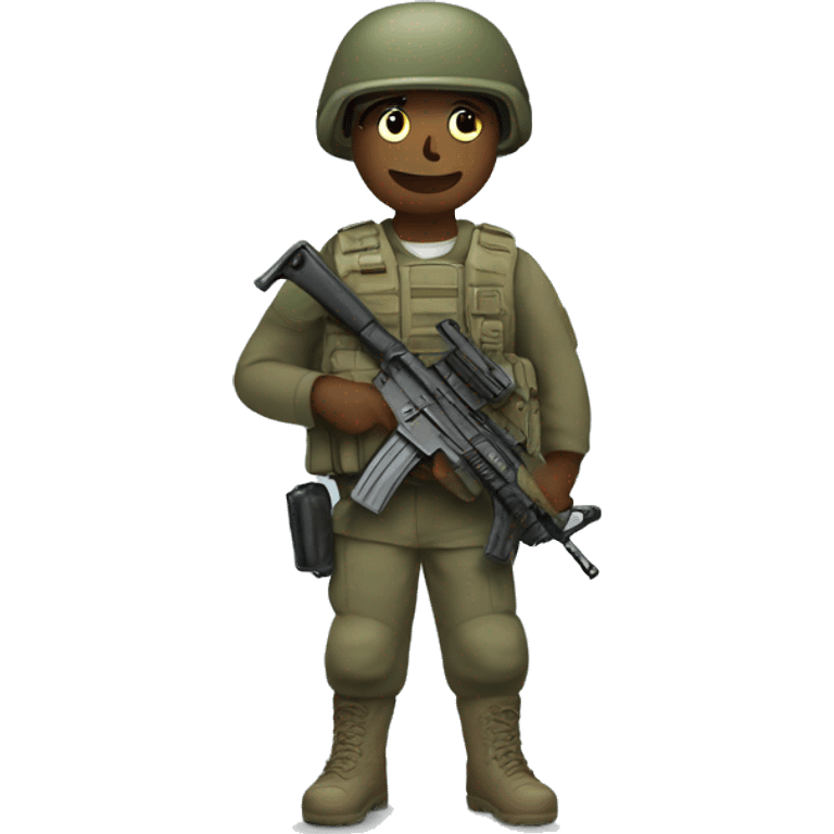 Armed forces with smg emoji