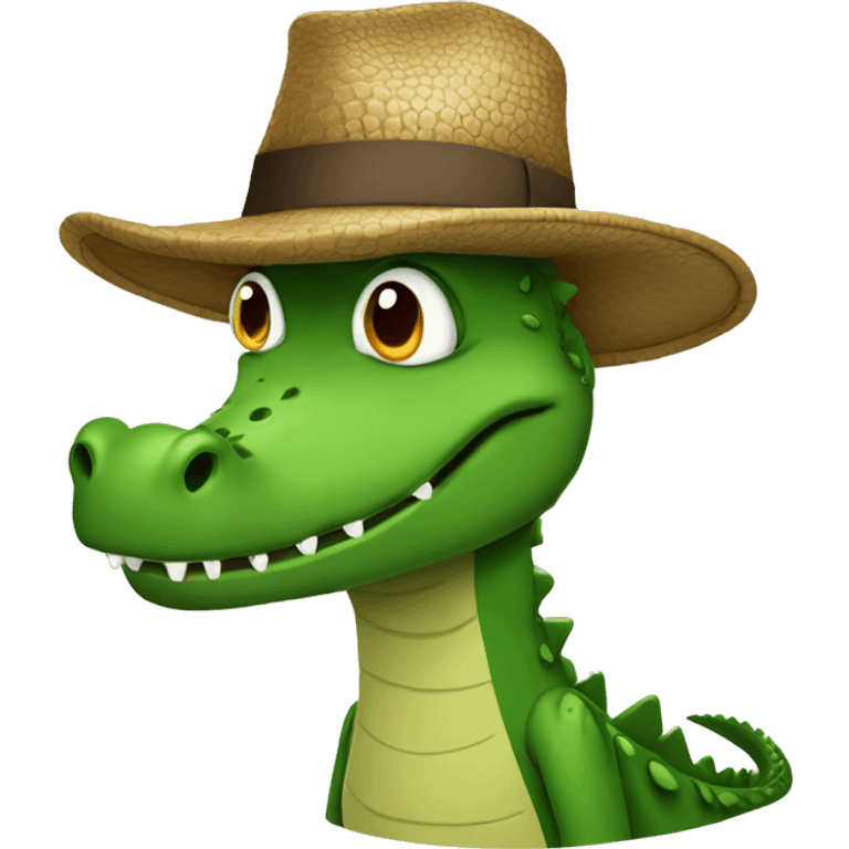 crocodile in hat emoji