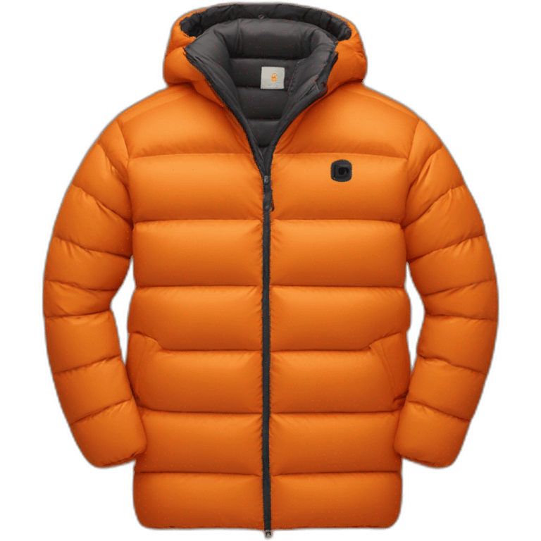 orange cp company puffer jacket emoji