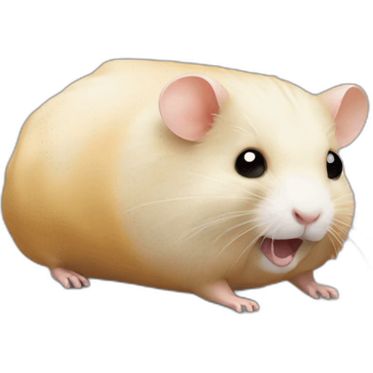 hamster with vomit bag emoji