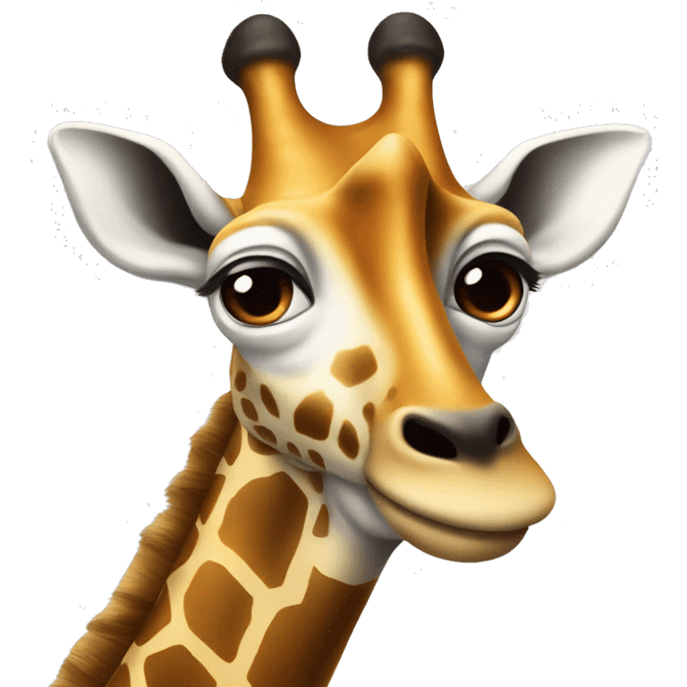 Girafe avec point d’interrogation  emoji