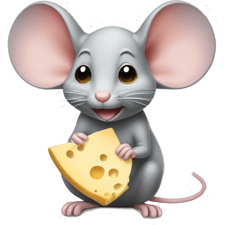 mouse eating cheese emoji