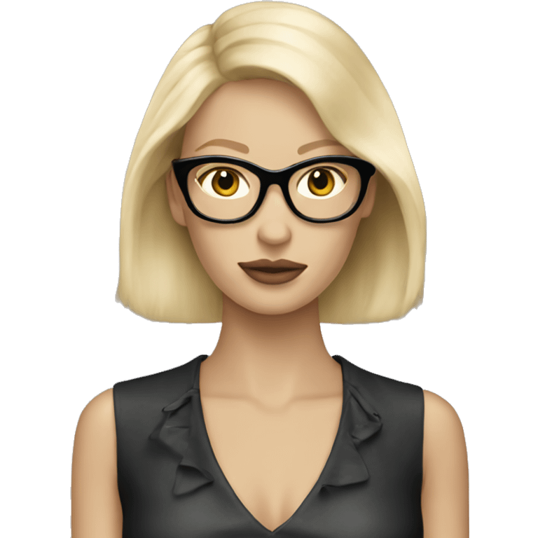 Blonde woman wearing prada  emoji