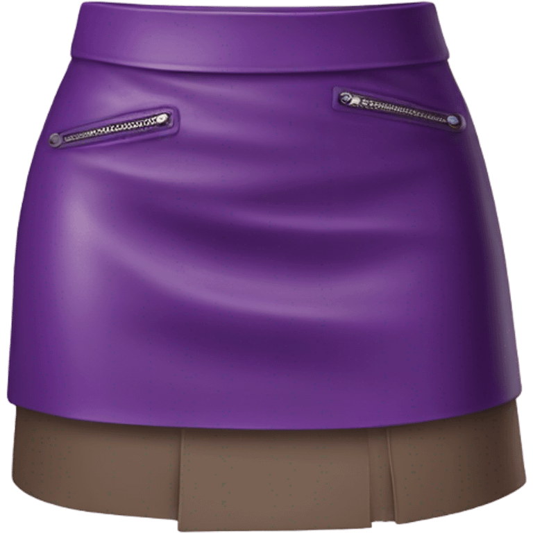 Purple leather mini skirt isolated emoji