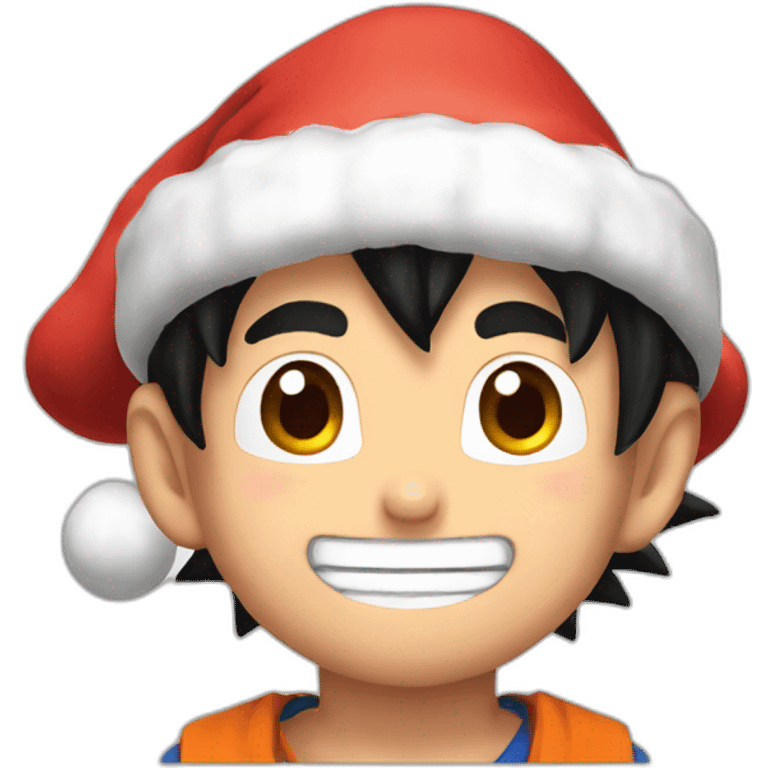 goku with a christmas hat emoji