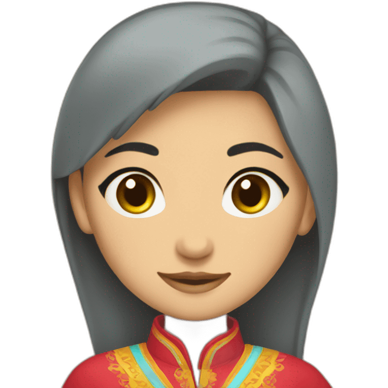 kazakh girl with national clothes emoji