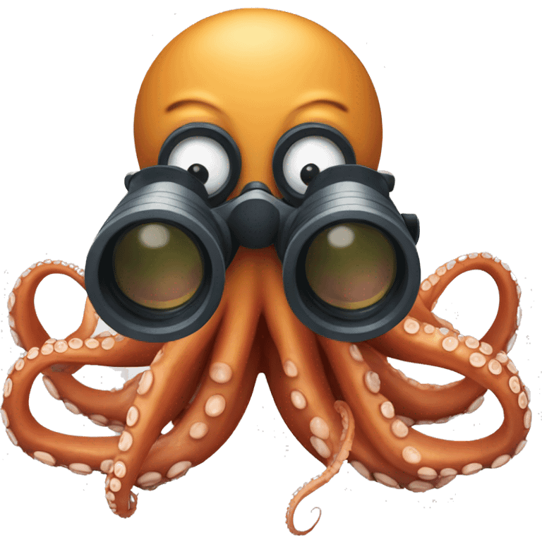 octopus with binoculars emoji