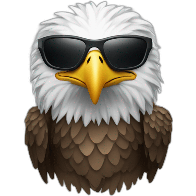 an eagle wearing Oakley Juliet  emoji