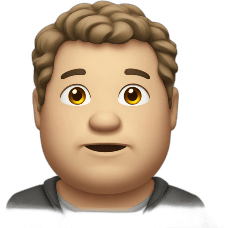 a very fat guy emoji